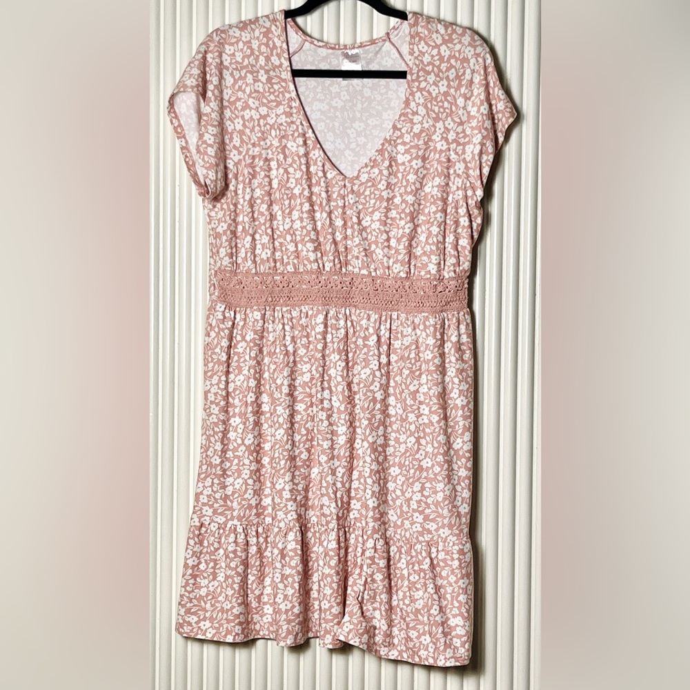 No Boundaries Babydoll Dress, Dusty Rose, Size 21